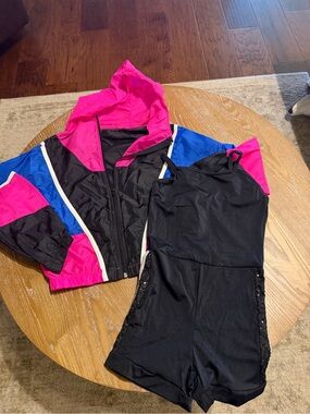Weissman Black, Hot Pink & Blue Dance Costume Set